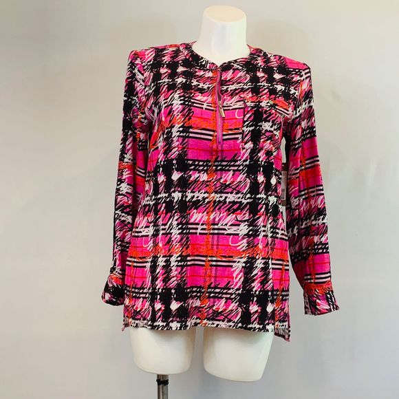 SHARON YOUNG PINK ZIP UP TOP - Picture 1 of 8